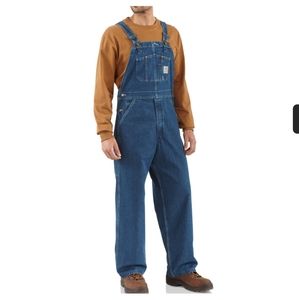 Carhartt men's denim bib overalls size 36 * 30